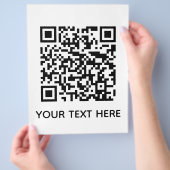 Voeg uw eigen QR-code tekst Scan menu link toe (Hand)