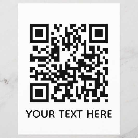 Voeg uw eigen QR-code tekst toe Scan menu link (Voorkant)