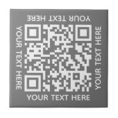 Voeg uw eigen QR-code toe Scannen Minimale Eenvoud Tegeltje (Voorkant)