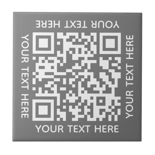 Voeg uw eigen QR-code toe Scannen Minimale Eenvoud Tegeltje (Voorkant)