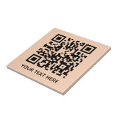 Voeg uw eigen QR-code toe Scannen Minimale Eenvoud Tegeltje (Zijkant)