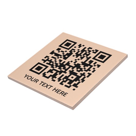 Voeg uw eigen QR-code toe Scannen Minimale Eenvoud Tegeltje (Zijkant)