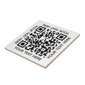 Voeg uw eigen QR-code toe Scannen Minimale Eenvoud Tegeltje (Zijkant)