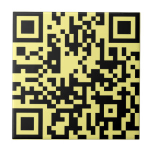 Voeg uw eigen QR-code toe Scannen Minimale Eenvoud Tegeltje