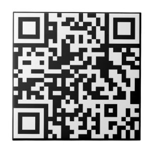 Voeg uw eigen QR-code toe Scannen Minimale Eenvoud Tegeltje