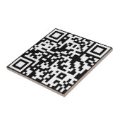 Voeg uw eigen QR-code toe Scannen Minimale Eenvoud Tegeltje (Zijkant)