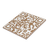 Voeg uw eigen QR-code toe Scannen Minimale Eenvoud Tegeltje (Zijkant)