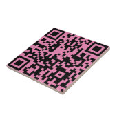 Voeg uw eigen QR-code toe Scannen Minimale Eenvoud Tegeltje (Zijkant)