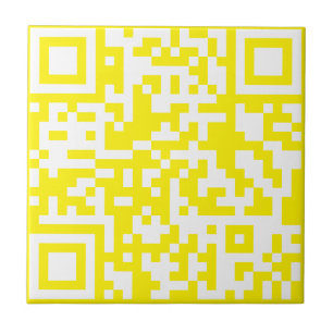 Voeg uw eigen QR-code toe Scannen Minimale Eenvoud Tegeltje