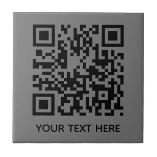 Voeg uw eigen QR-code toe Scannen Minimale Eenvoud Tegeltje