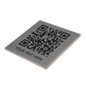 Voeg uw eigen QR-code toe Scannen Minimale Eenvoud Tegeltje (Zijkant)