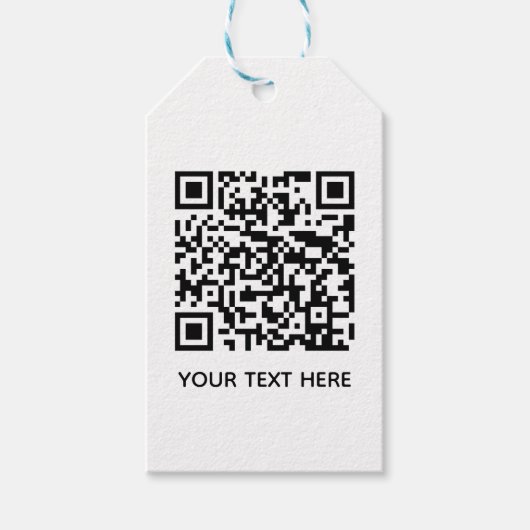 Voeg uw eigen QR-codetekst toe Scannen Minimaal Ee Cadeaulabel (Voorkant)