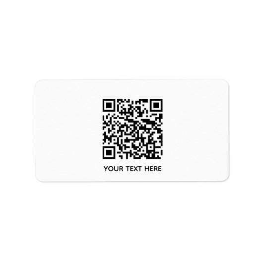 Voeg uw eigen QR-codetekst toe Scannen Minimaal Ee Etiket (Voorkant)
