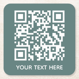 Voeg uw eigen QR-codetekst toe Scannen Minimaal Ee Kartonnen Onderzetters