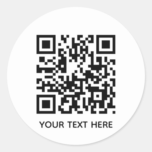 Voeg uw eigen QR-codetekst toe Scannen Minimaal Ee Ronde Sticker (Voorkant)