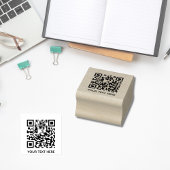 Voeg uw eigen QR-codetekst toe Scannen Minimaal Ee Rubberstempel