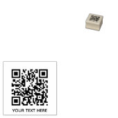 Voeg uw eigen QR-codetekst toe Scannen Minimaal Ee Rubberstempel (Gestempeld)