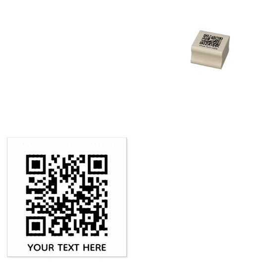 Voeg uw eigen QR-codetekst toe Scannen Minimaal Ee Rubberstempel (Gestempeld)