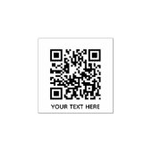 Voeg uw eigen QR-codetekst toe Scannen Minimaal Ee Rubberstempel (Afrduk)