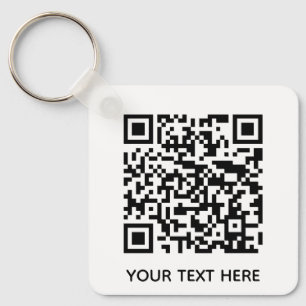 Voeg uw eigen QR-codetekst toe Scannen Minimaal Ee Sleutelhanger