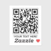 Voeg uw eigen QR-codetekst toe Scannen Minimaal Ee Sticker (Vel)