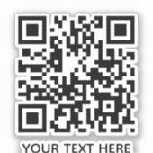 Voeg uw eigen QR-codetekst toe Scannen Minimaal Ee Sticker (Voorkant)