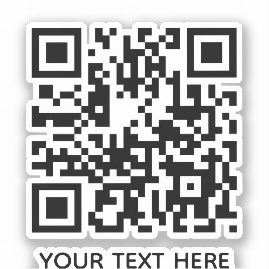 Voeg uw eigen QR-codetekst toe Scannen Minimaal Ee Sticker (Voorkant)