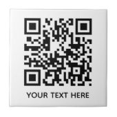 Voeg uw eigen QR-codetekst toe Scannen Minimaal Ee Tegeltje (Voorkant)