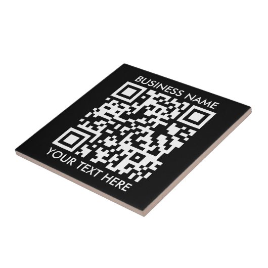 Voeg uw eigen QR-codetekst toe Scannen Minimaal Ee Tegeltje (Zijkant)