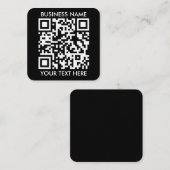 Voeg uw eigen QR-codetekst toe Scannen Minimaal Ee Vierkante Visitekaartje (Voorkant / Achterkant)