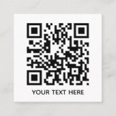 Voeg uw eigen QR-codetekst toe Scannen Minimaal Ee Vierkante Visitekaartje (Voorkant)