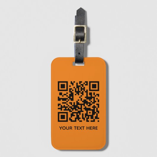 Voeg uw eigen QR-codetekst toe Scannen Minimale Ee Bagagelabel (Voorkant (verticaal))