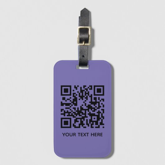 Voeg uw eigen QR-codetekst toe Scannen Minimale Ee Bagagelabel (Voorkant (verticaal))