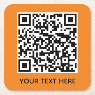 Voeg uw eigen QR-codetekst toe Scannen Minimale Ee Kartonnen Onderzetters