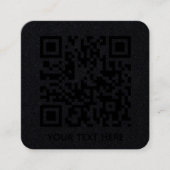 Voeg uw eigen QR-codetekst toe Scannen Minimale Ee Vierkante Visitekaartje (Voorkant)