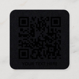 Voeg uw eigen QR-codetekst toe Scannen Minimale Ee Vierkante Visitekaartje