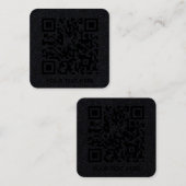 Voeg uw eigen QR-codetekst toe Scannen Minimale Ee Vierkante Visitekaartje (Voorkant / Achterkant)