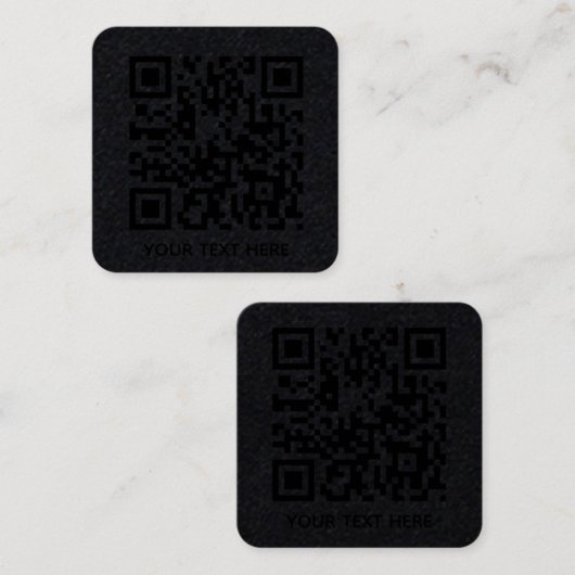 Voeg uw eigen QR-codetekst toe Scannen Minimale Ee Vierkante Visitekaartje (Voorkant / Achterkant)