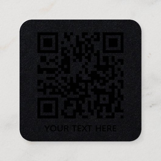 Voeg uw eigen QR-codetekst toe Scannen Minimale Ee Vierkante Visitekaartje (Achterkant)