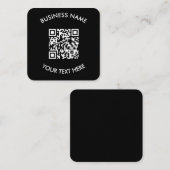 Voeg uw eigen QR-codetekst toe Scannen Minimale Ee Vierkante Visitekaartje (Voorkant / Achterkant)