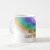 voeg uw eigen quote aangepaste waterverf toe koffiemok (Voorkant links)