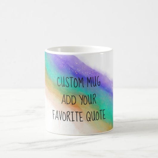 voeg uw eigen quote aangepaste waterverf toe koffiemok (Center)