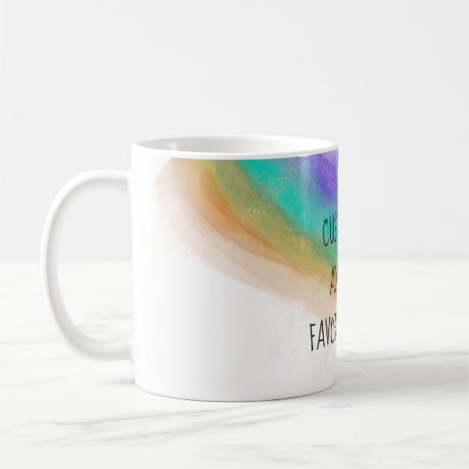 voeg uw eigen quote aangepaste waterverf toe koffiemok (Links)