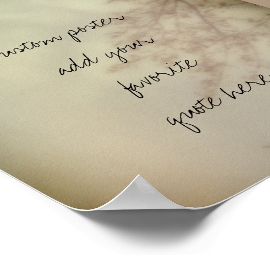 voeg uw eigen quote poster natuur toe (Hoek)