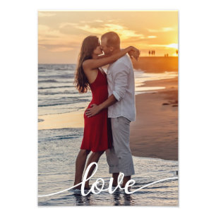Voeg uw eigen Romantische Liefde Foto-uitbreiding  Foto Afdruk