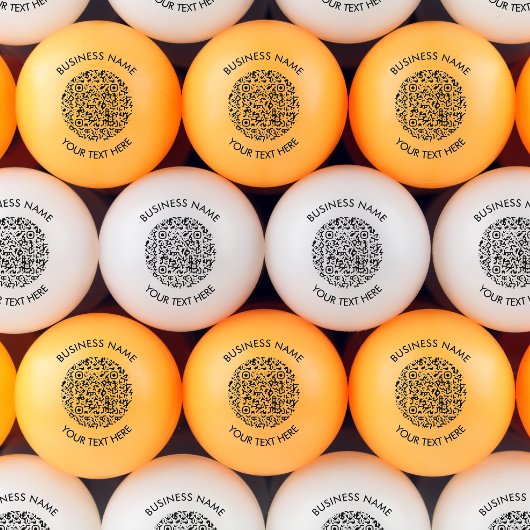 Voeg uw eigen ronde QR Code Scan Minimal Simple to Pingpongbal