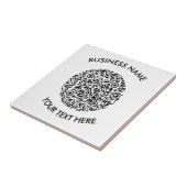 Voeg uw eigen ronde QR Code Scan Minimal Simple to Tegeltje (Zijkant)