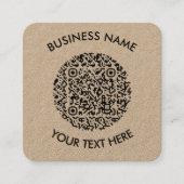 Voeg uw eigen ronde QR Code Scan Minimal Simple to Vierkante Visitekaartje (Voorkant)