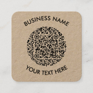 Voeg uw eigen ronde QR Code Scan Minimal Simple to Vierkante Visitekaartje