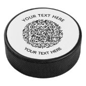 Voeg uw eigen ronde QR-codetekst Scannen minimaal  Hockey Puck (3/4)